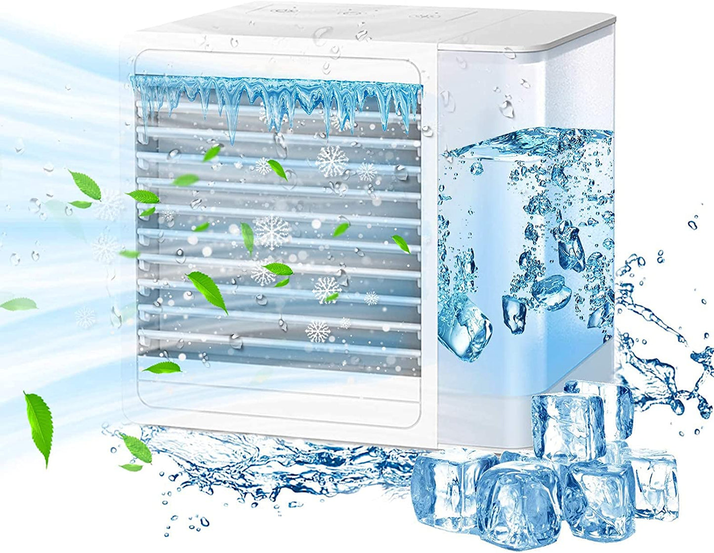 "AOMshop - Mini climatiseur portable 3 en 1 puissant et léger pour chambre, bureau et cuisine" Air cooler