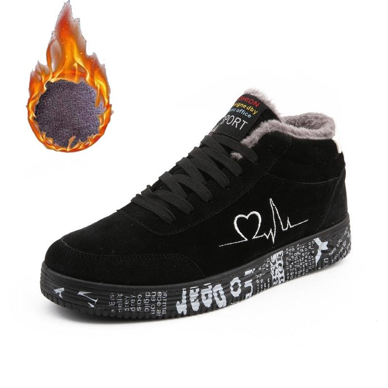 femmes baskets Black White Fur