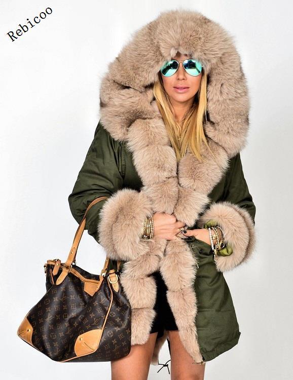 manteau d'hiver pour femmes - Parka longue à queue de poisson à capuche" 5 China