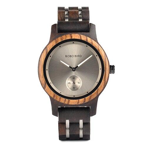 montre en bois, montre homme, bracelet en métal, relogio masculino, montre à quartz, cadeau pour homme Blackwatch Women