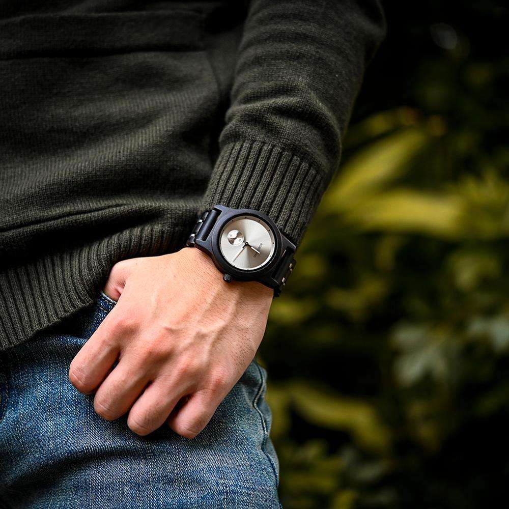 montre en bois, montre homme, bracelet en métal, relogio masculino, montre à quartz, cadeau pour homme