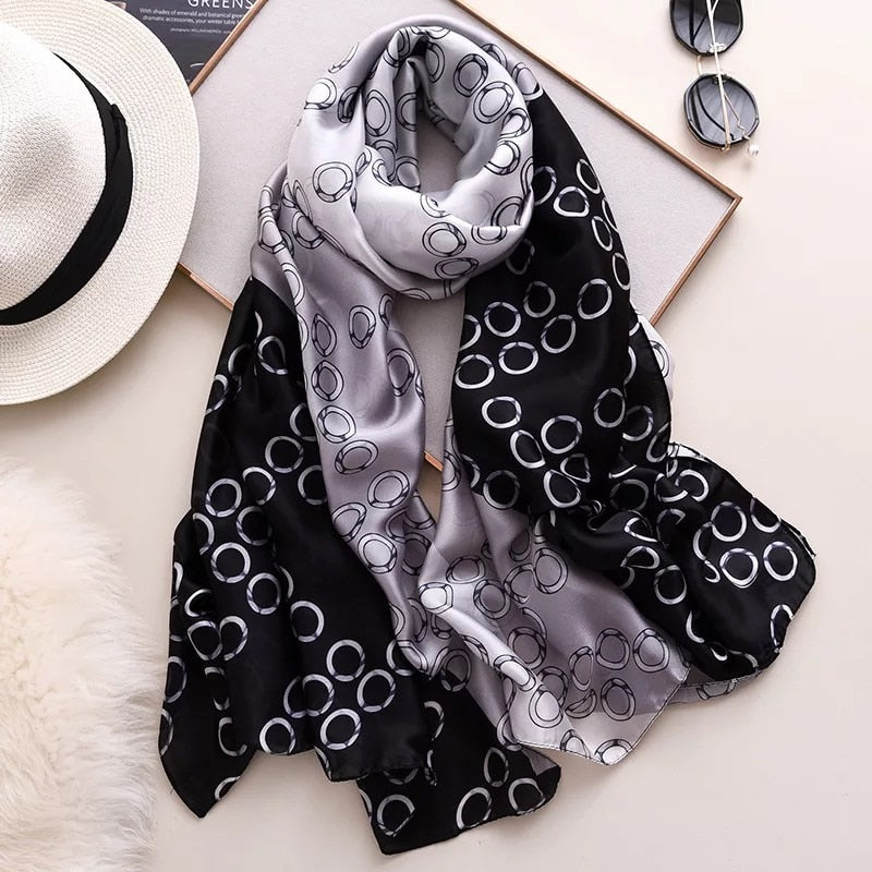 nouveau foulard en soie femmes châle mode doux poncho en mousseline 31 180X90cm