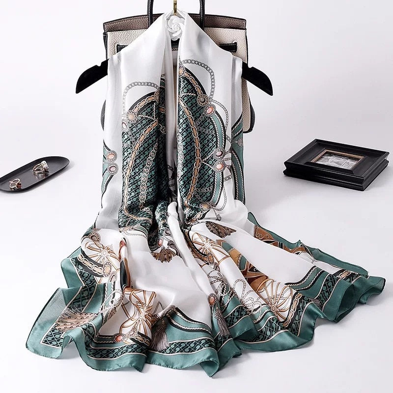 nouveau foulard en soie femmes châle mode doux poncho en mousseline 36 180X90cm