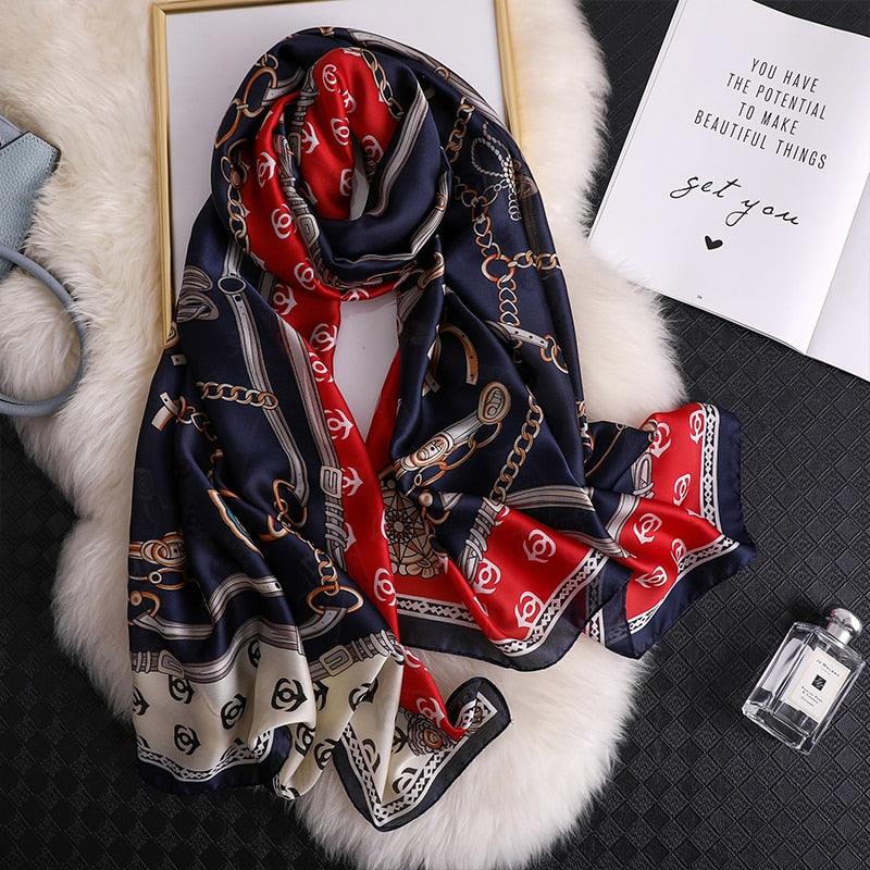 nouveau foulard en soie femmes châle mode doux poncho en mousseline 68 180X90cm