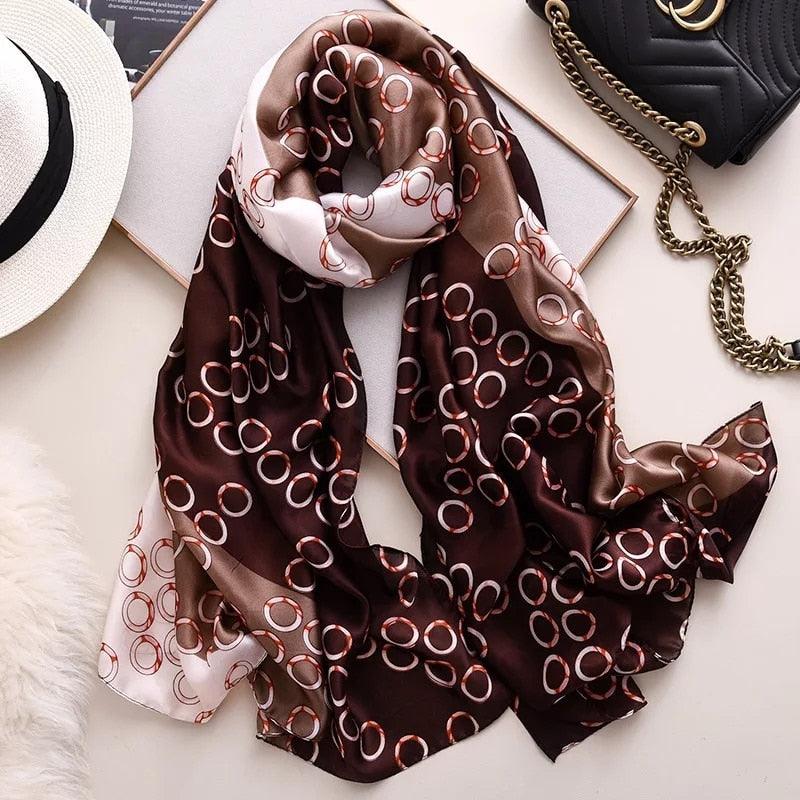 nouveau foulard en soie femmes châle mode doux poncho en mousseline 30 180X90cm
