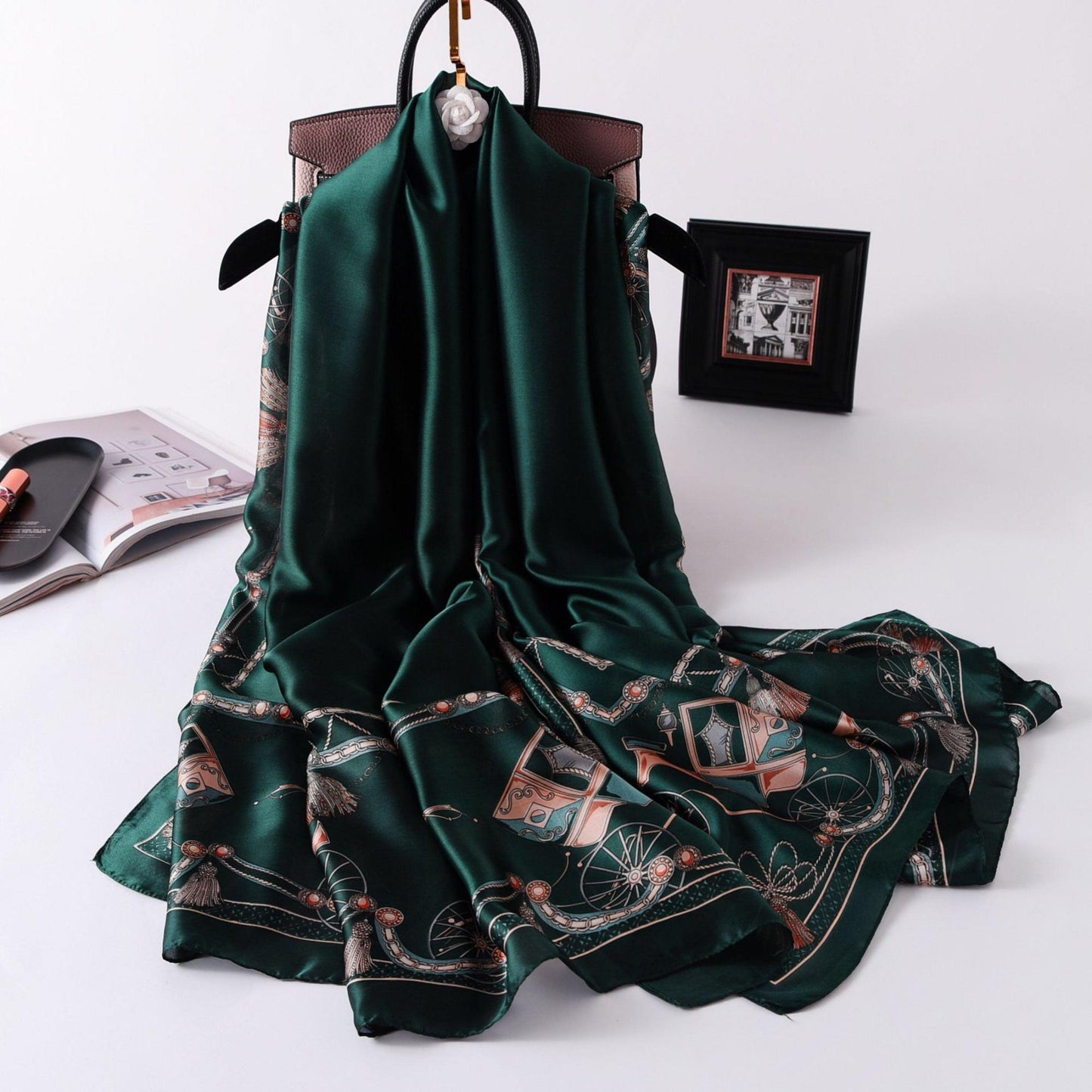 nouveau foulard en soie femmes châle mode doux poncho en mousseline 69 180X90cm