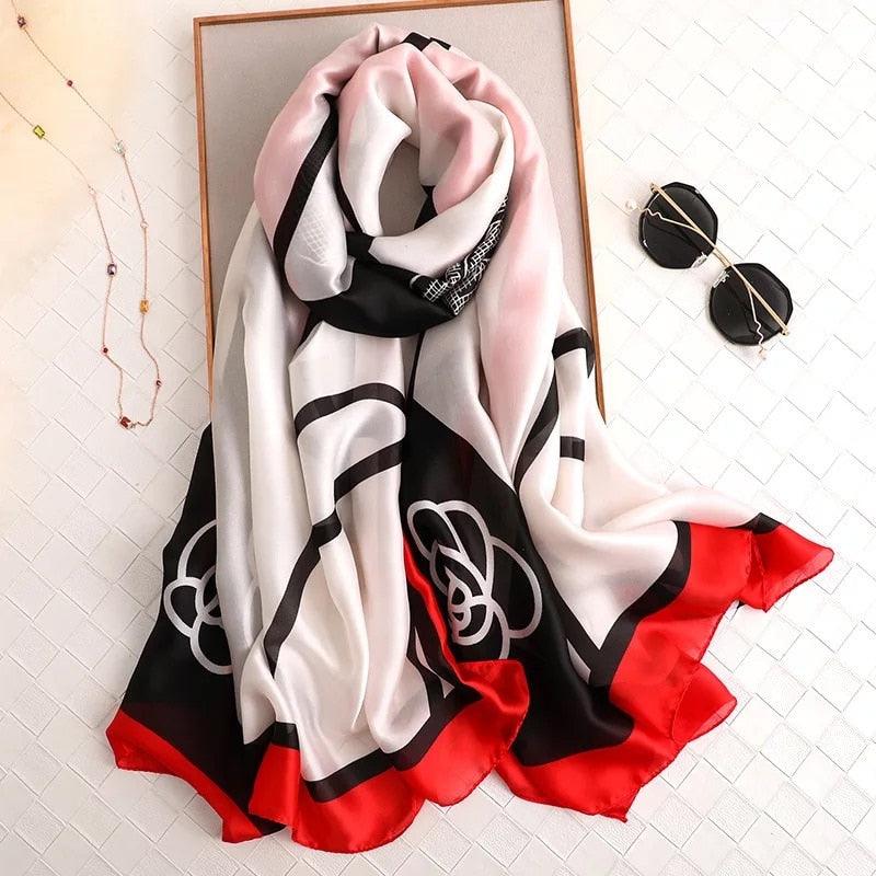 nouveau foulard en soie femmes châle mode doux poncho en mousseline 11 180X90cm