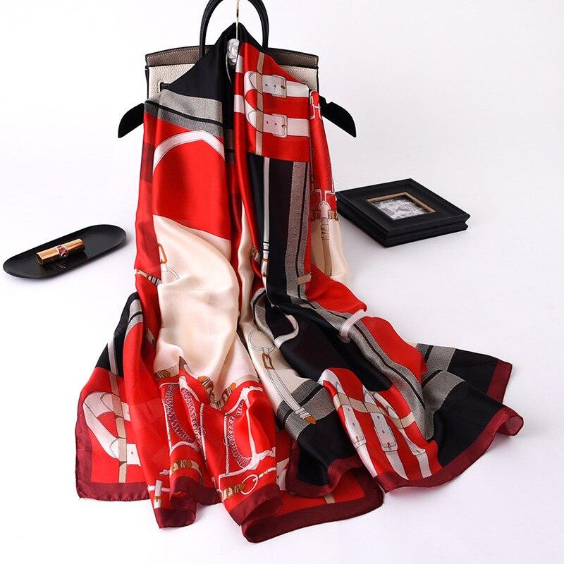 nouveau foulard en soie femmes châle mode doux poncho en mousseline 56 180X90cm