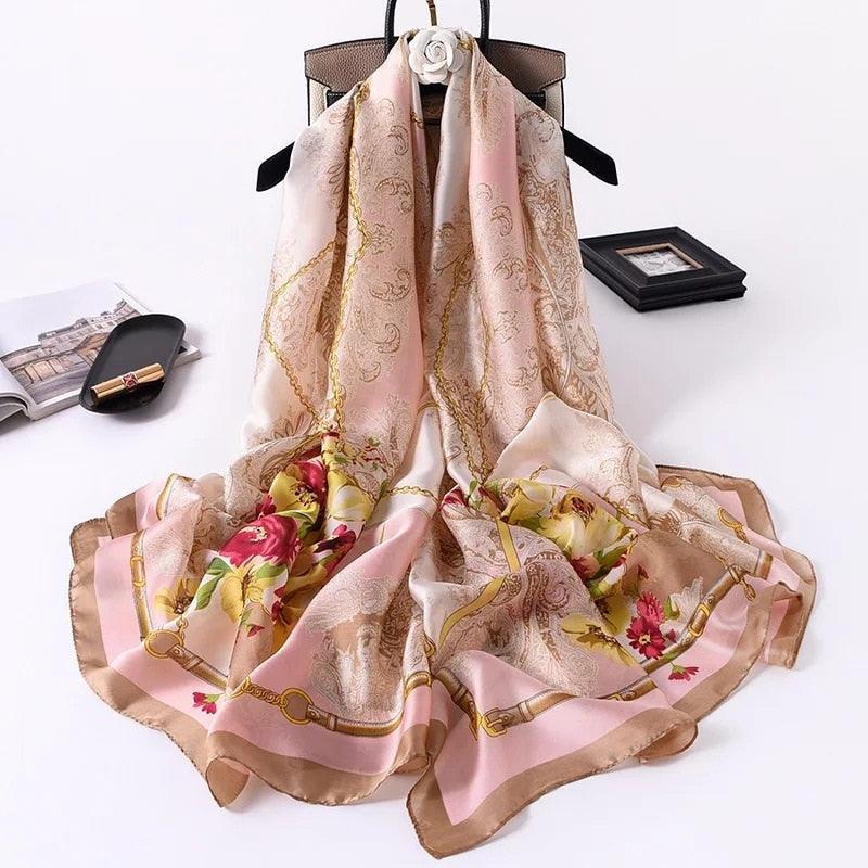 nouveau foulard en soie femmes châle mode doux poncho en mousseline 22 180X90cm
