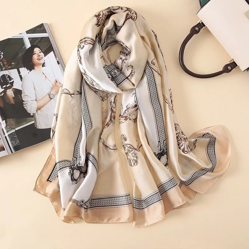 nouveau foulard en soie femmes châle mode doux poncho en mousseline 18 180X90cm