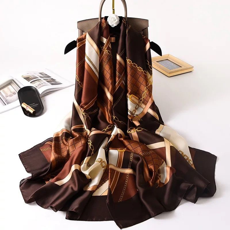 nouveau foulard en soie femmes châle mode doux poncho en mousseline