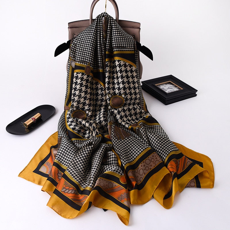 nouveau foulard en soie femmes châle mode doux poncho en mousseline