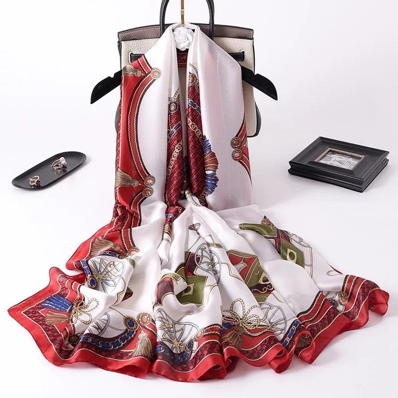 nouveau foulard en soie femmes châle mode doux poncho en mousseline 61 180X90cm