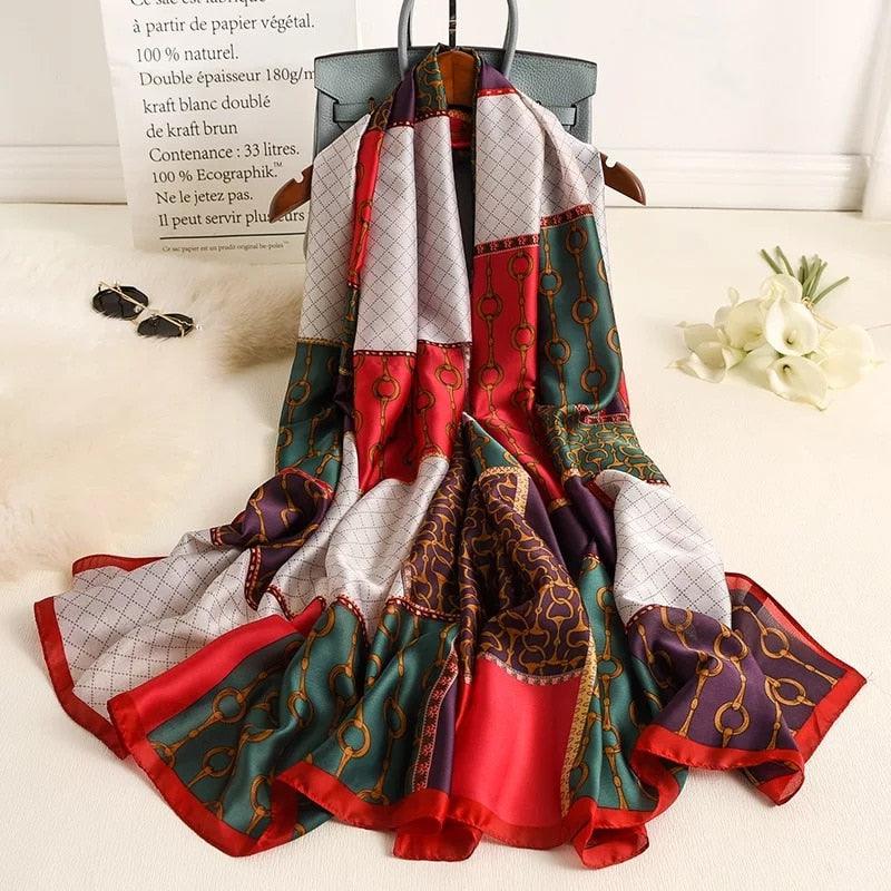 nouveau foulard en soie femmes châle mode doux poncho en mousseline 42 180X90cm