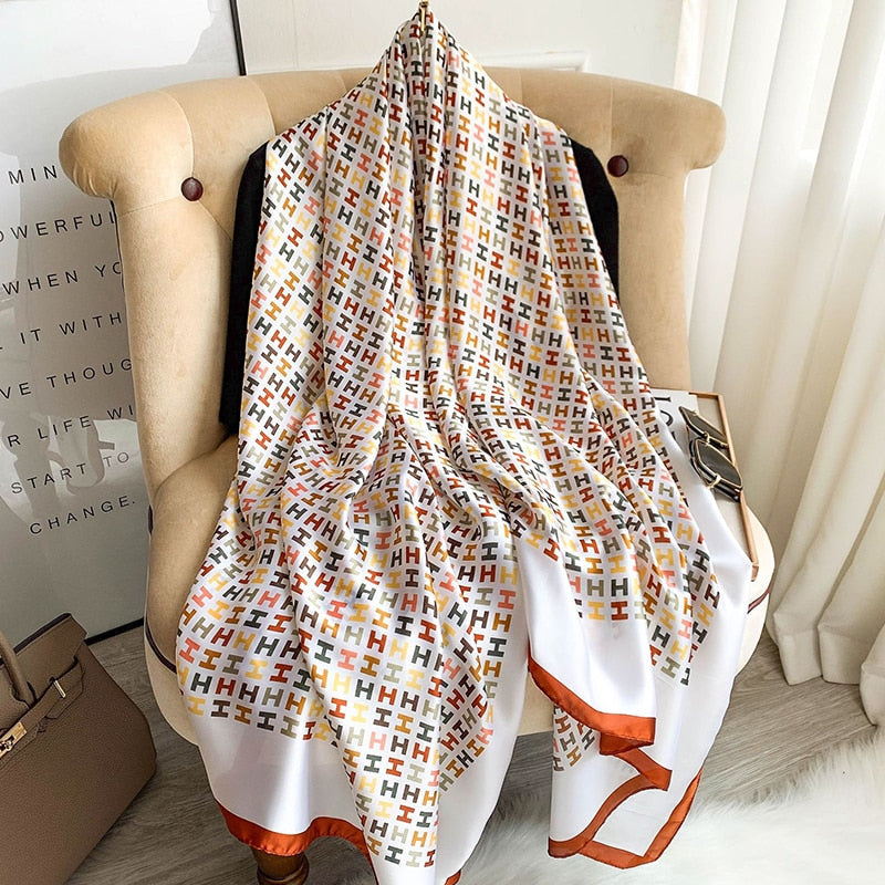 nouveau foulard en soie femmes châle mode doux poncho en mousseline 33 180X90cm