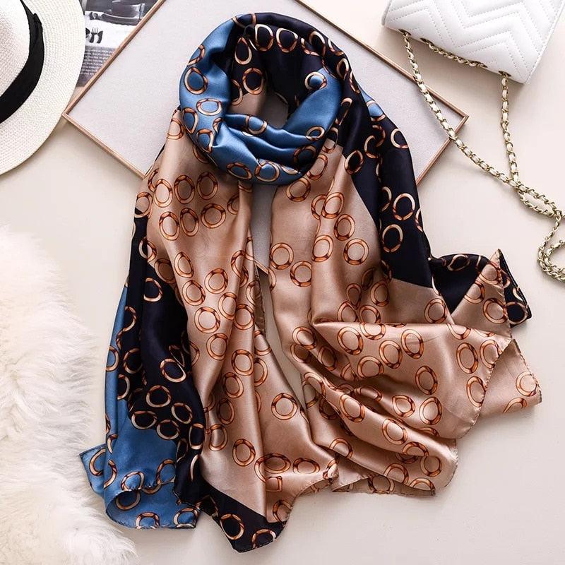 nouveau foulard en soie femmes châle mode doux poncho en mousseline 32 180X90cm