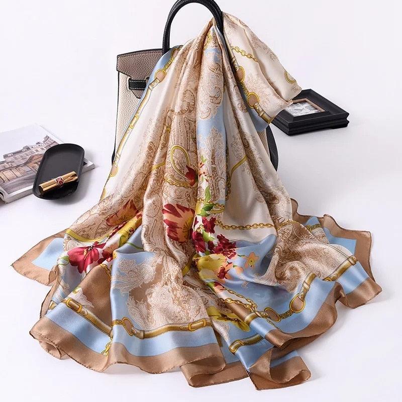 nouveau foulard en soie femmes châle mode doux poncho en mousseline 24 180X90cm