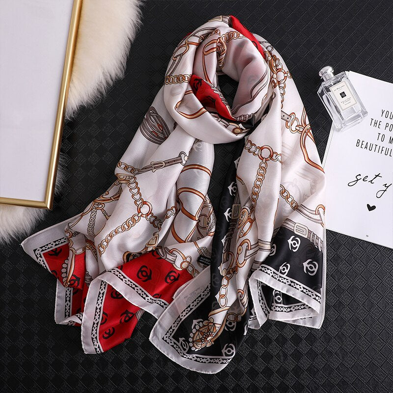 nouveau foulard en soie femmes châle mode doux poncho en mousseline 60 180X90cm