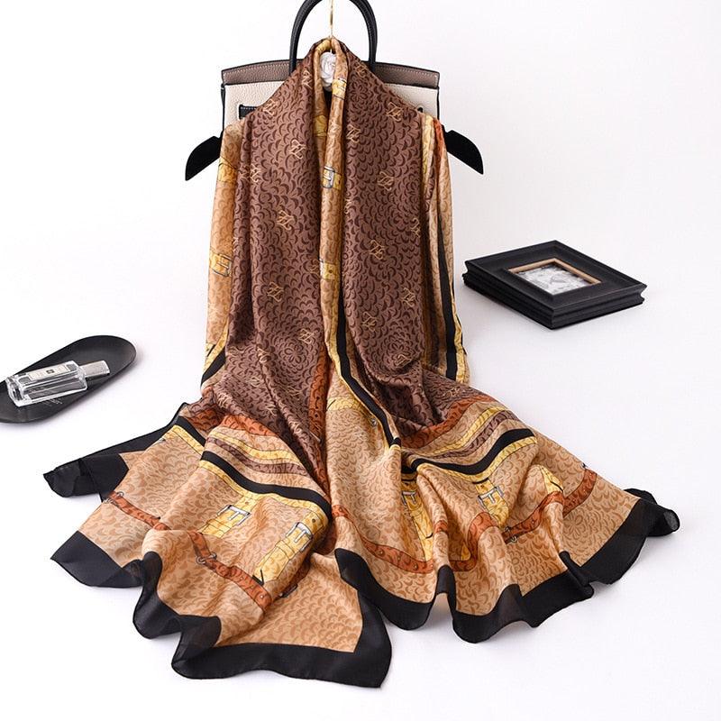 nouveau foulard en soie femmes châle mode doux poncho en mousseline 78 180X90cm
