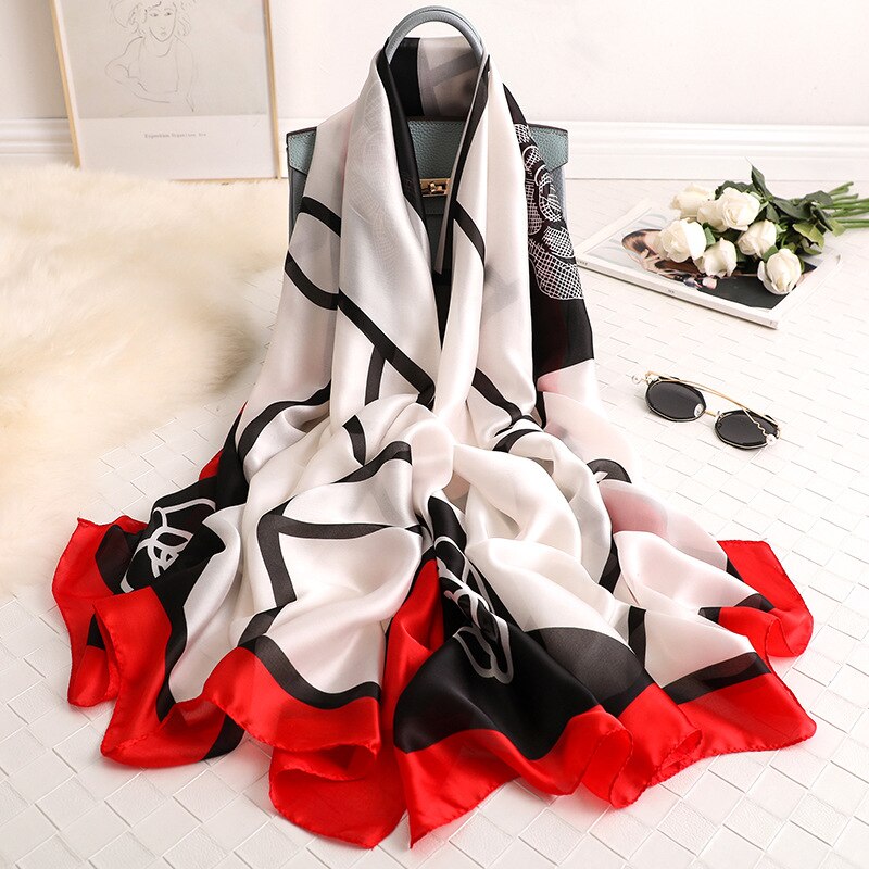 nouveau foulard en soie femmes châle mode doux poncho en mousseline