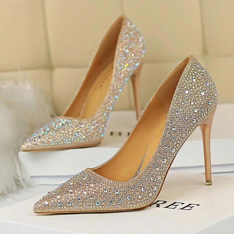 talons hauts pour femmes Chaussures or noir élégant mariage