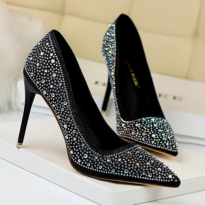 talons hauts pour femmes Chaussures or noir élégant mariage