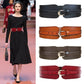 100% Cowskin Wide Belt For Women High Quality Ceinture Femme Elastic Waistband Female Vintage Genuine Leather Belt Buckles