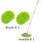 2 en 1 brosse de nettoyage de voiture brosse de lavage de voiture télescopique longue poignée nettoyage vadrouille Chenille balai Auto accessoires 2 Brush and handle