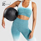 2 pièces ensemble sport soutien-gorge et leggings femme tenue gym vêtements de sport femme fitness survêtement femme