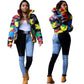 2019 camouflage imprimé hiver veste femmes Festival camo