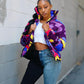 2019 camouflage imprimé hiver veste femmes Festival Purple