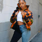 2019 camouflage imprimé hiver veste femmes Festival Orange