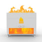 "Flame Humidificateur 3D avec Diffuseur d'Arôme - AOMshop
