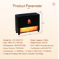 "Flame Humidificateur 3D avec Diffuseur d'Arôme - AOMshop