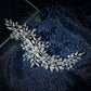 "AOMshop - Accessoire cheveux pour mariée : headband avec feuilles, strass argentés"