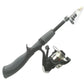 AOMshop - Canne à pêche en carbone 1.4m pour bateau, glace et mouche Black Rod With Reel