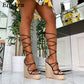 AOMshop - Chaussures compensées pour femmes 2023