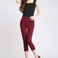 "AOMshop - Legging femme d'été en coton : push up, disponible en blanc, noir et rouge" red-culf