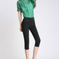 "AOMshop - Legging femme d'été en coton : push up, disponible en blanc, noir et rouge" black-culf