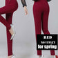 "AOMshop - Legging femme d'été en coton : push up, disponible en blanc, noir et rouge" red-long