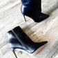 AOMshop : Onlymaker Ankel Boots - Talons hauts et bout pointu avec fermeture éclair latérale - Noir Rouge Hiver