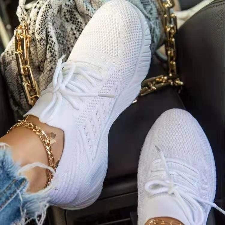 AOMshop - Sneakers Shoes 2022 Fashion pour Femmes White