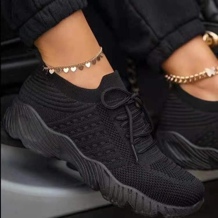 AOMshop - Sneakers Shoes 2022 Fashion pour Femmes Black