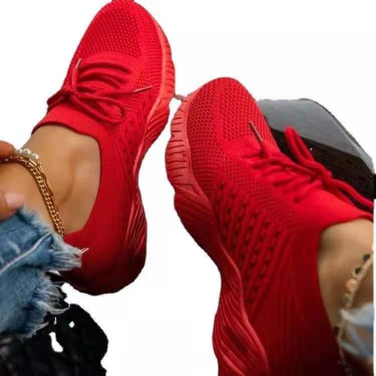 AOMshop - Sneakers Shoes 2022 Fashion pour Femmes Red