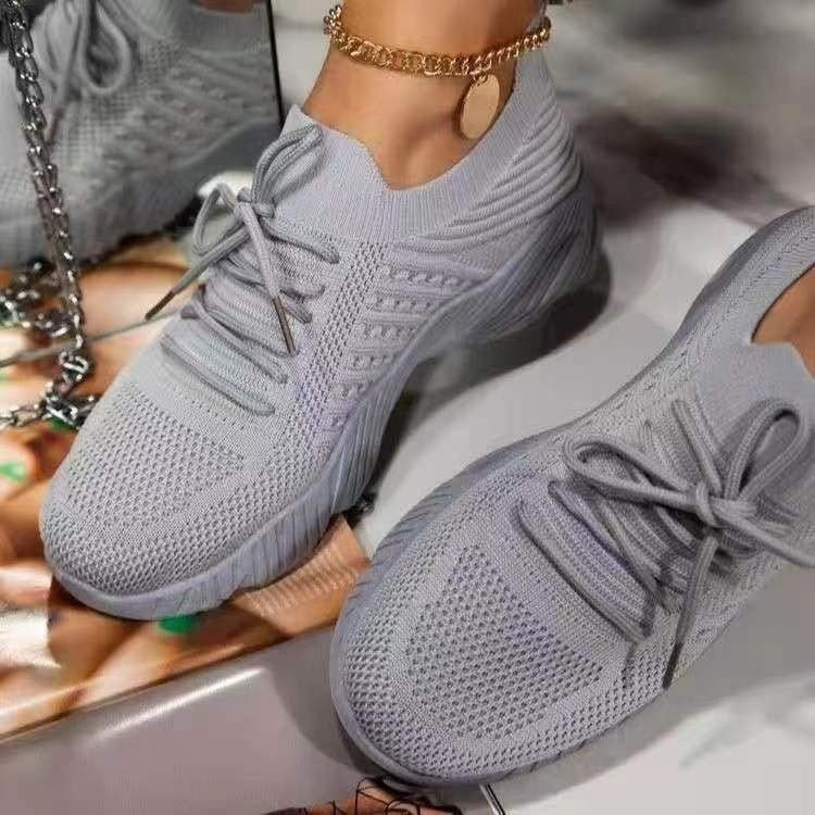 AOMshop - Sneakers Shoes 2022 Fashion pour Femmes Gray