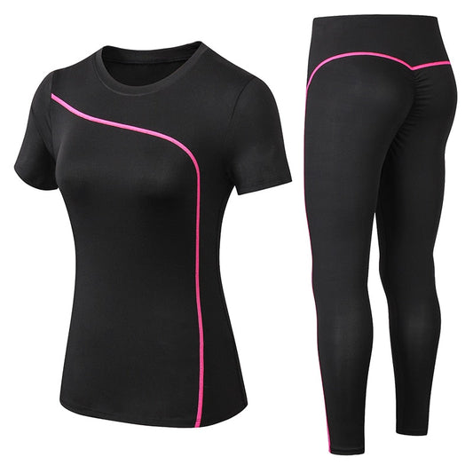 AOMshop - Yoga Set Quick Dry 2 Pièces pour Femme - Tenue de Sport en Plein Air pour la Fitness en Grande Taille