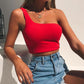 Acheter des tops d'été à épaule unique pour femmes | Vestes sans manches pour femmes