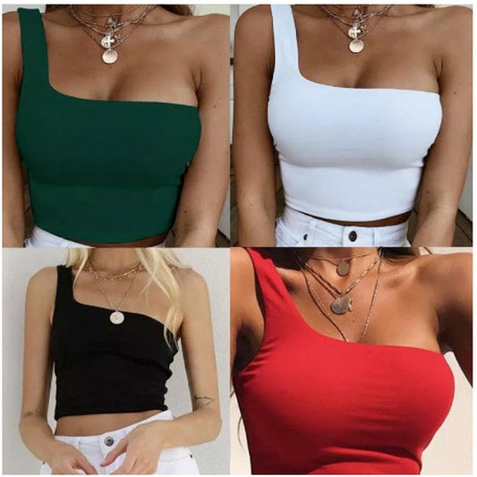 Acheter des tops d'été à épaule unique pour femmes | Vestes sans manches pour femmes