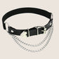 Acheter le Sex Heart Chain Elastic Leather Irregular Garter Belt - AOMshop
