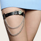 Acheter le Sex Heart Chain Elastic Leather Irregular Garter Belt - AOMshop